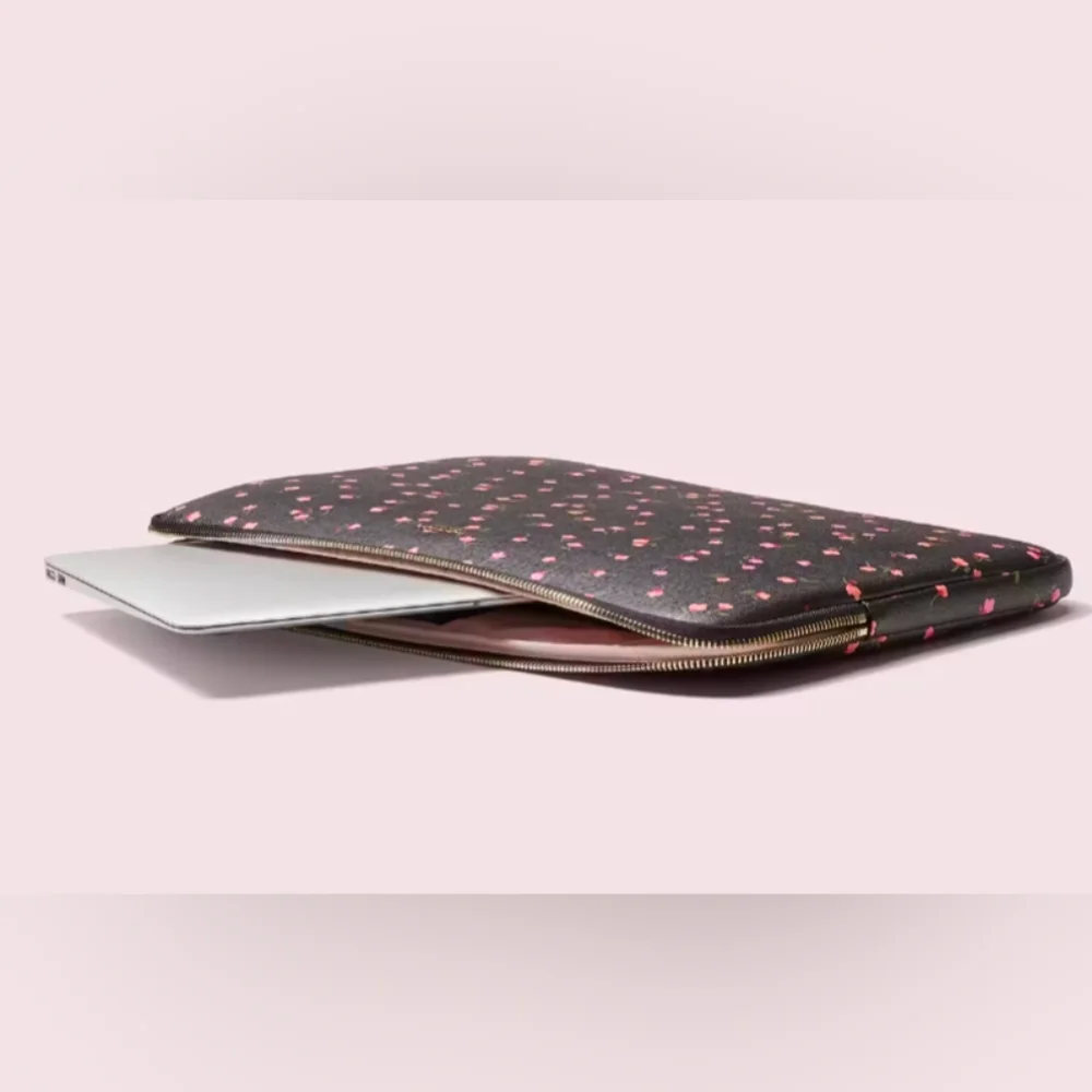 Kate Spade New York Meadow Universal Laptop Case Sleeve Black Multi/Floral Gold